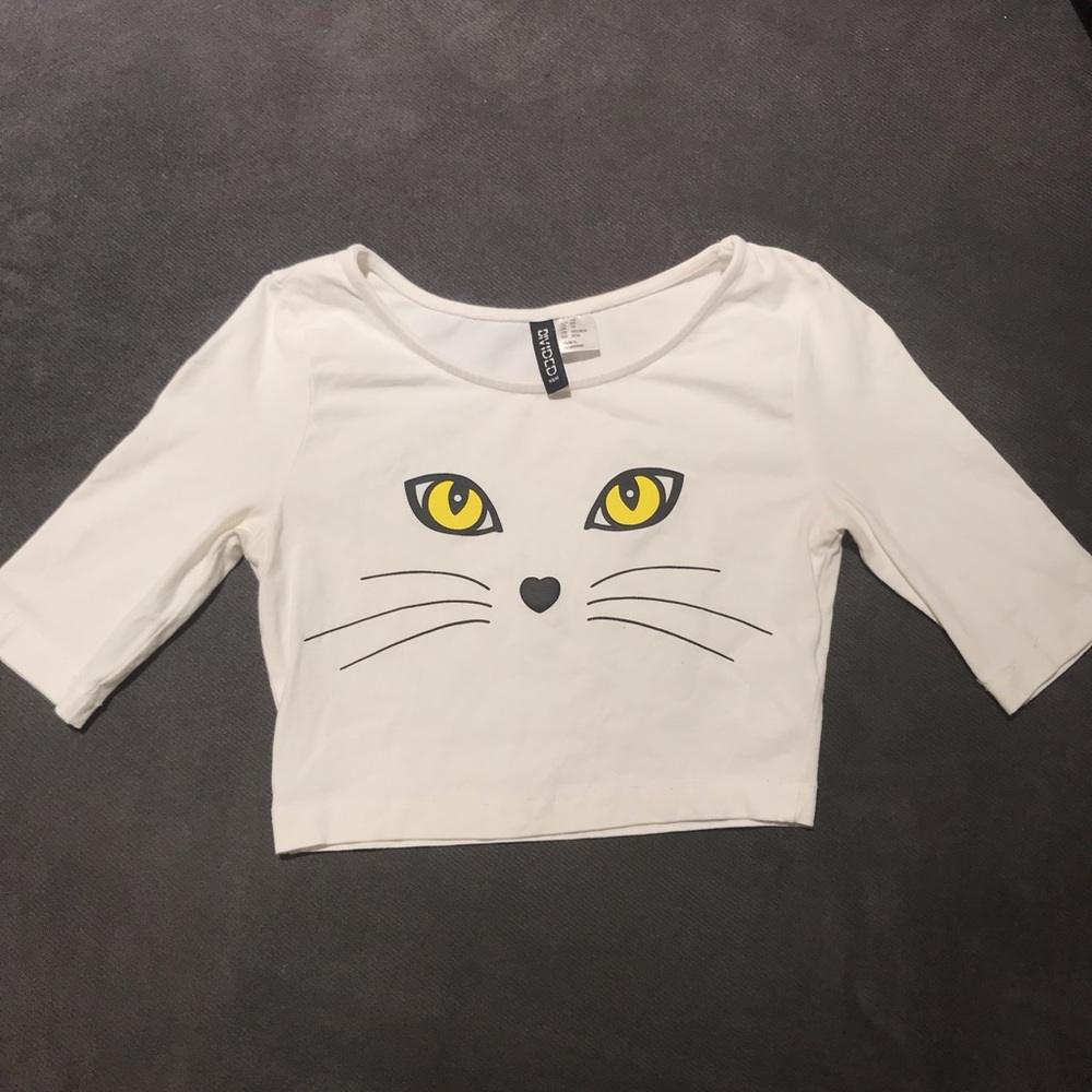 women’s cat crop top!